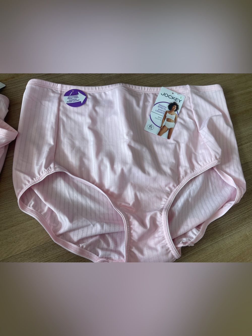 NWT Jockey Light Pink Seamless Support Briefs sizes 8, 9 and 10